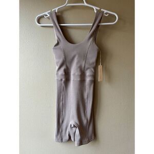 Basin + Range Rib Bike Short Onesie in Goat Women's Size XS